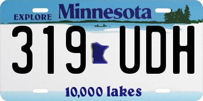 MN license plate 319UDH
