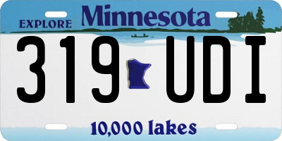 MN license plate 319UDI