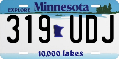 MN license plate 319UDJ