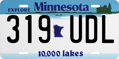 MN license plate 319UDL