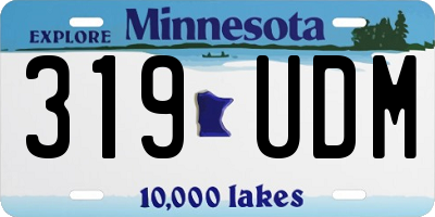 MN license plate 319UDM