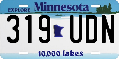 MN license plate 319UDN