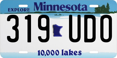 MN license plate 319UDO