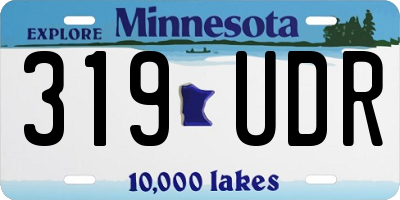 MN license plate 319UDR