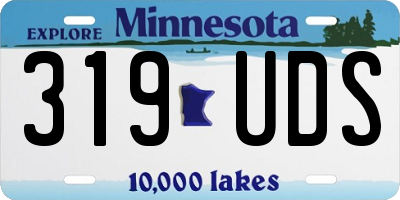 MN license plate 319UDS