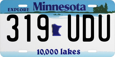 MN license plate 319UDU