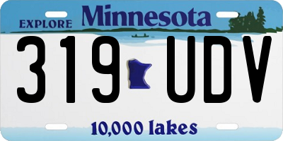 MN license plate 319UDV