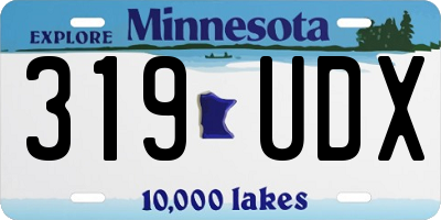 MN license plate 319UDX