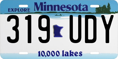 MN license plate 319UDY