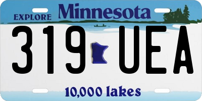 MN license plate 319UEA