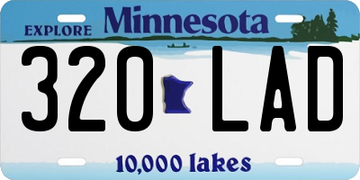 MN license plate 320LAD