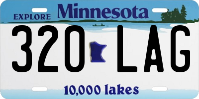 MN license plate 320LAG