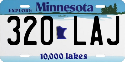 MN license plate 320LAJ