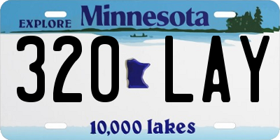 MN license plate 320LAY