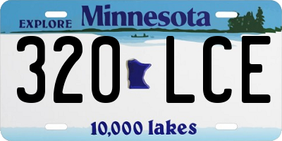 MN license plate 320LCE