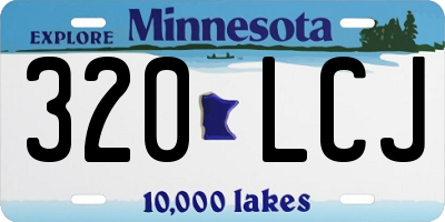 MN license plate 320LCJ