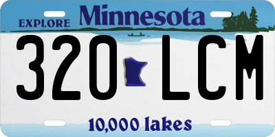MN license plate 320LCM