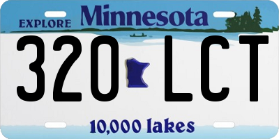 MN license plate 320LCT