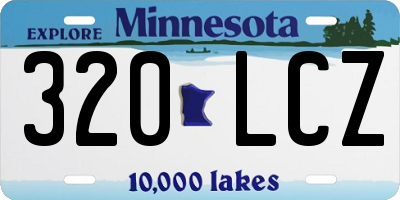 MN license plate 320LCZ