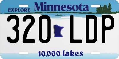MN license plate 320LDP