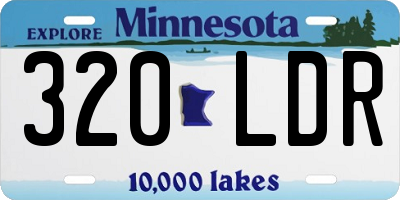 MN license plate 320LDR