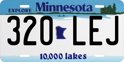 MN license plate 320LEJ