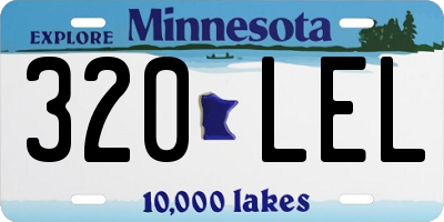 MN license plate 320LEL