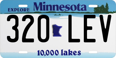 MN license plate 320LEV
