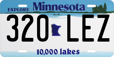 MN license plate 320LEZ