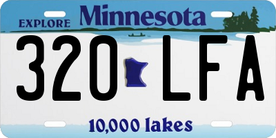 MN license plate 320LFA