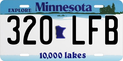 MN license plate 320LFB