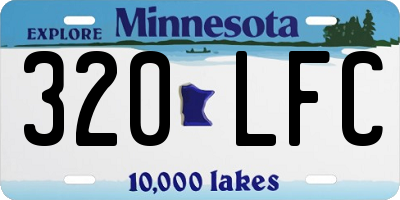 MN license plate 320LFC