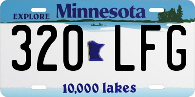 MN license plate 320LFG