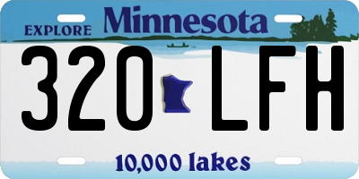 MN license plate 320LFH