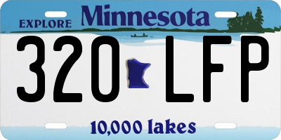 MN license plate 320LFP