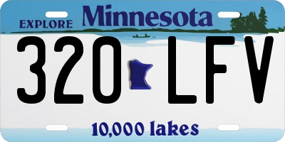MN license plate 320LFV