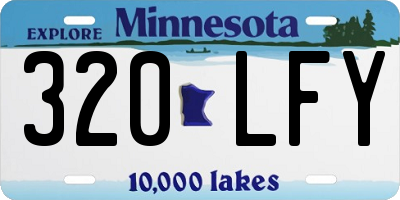 MN license plate 320LFY