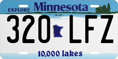 MN license plate 320LFZ