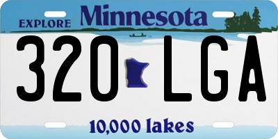 MN license plate 320LGA