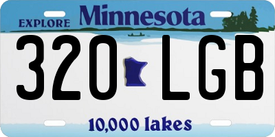 MN license plate 320LGB