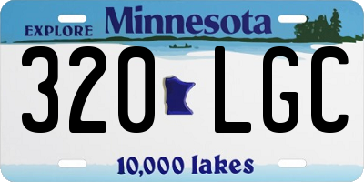 MN license plate 320LGC