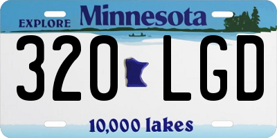 MN license plate 320LGD