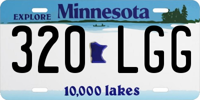 MN license plate 320LGG