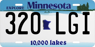 MN license plate 320LGI