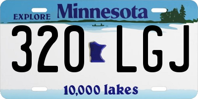 MN license plate 320LGJ