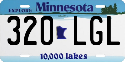 MN license plate 320LGL