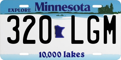 MN license plate 320LGM