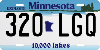 MN license plate 320LGQ