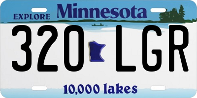 MN license plate 320LGR