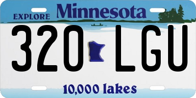 MN license plate 320LGU